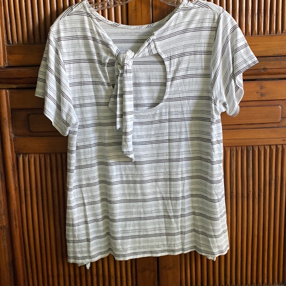 Altar’d State Short Sleeved Women’s Striped Shirt - Picture 2 of 11